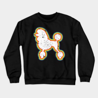 Poodle Dog Retro Style Crewneck Sweatshirt